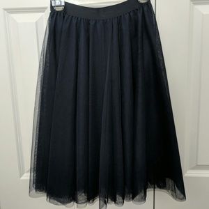 Navy tulle skirt